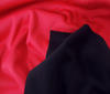 Schwarz~Rot Neopren~Funktions-Fleece Doubleface Stoff Stoffe