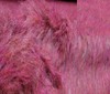 pink~graumelange Flauschig Langhaar Webpelz Stoff Pelzimitat