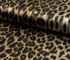 Black ~; beige printed satin fabric leopard Animal Print