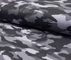 Gray ~; white High quality cotton PU leather fabric camouflage